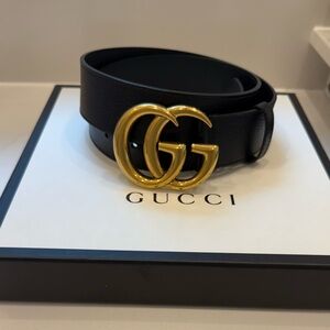 Gucci Marmont black belt. Size 90mm